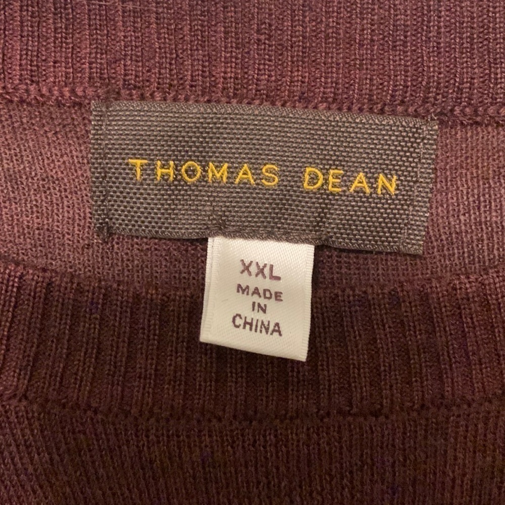 Thomas Dean Crewneck Lightweight Merino Wool XXL Sweater - Picture 3 of 6